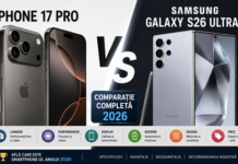 iPhone 17 Pro vs Samsung Galaxy S26 Ultra: comparație completă 2026
